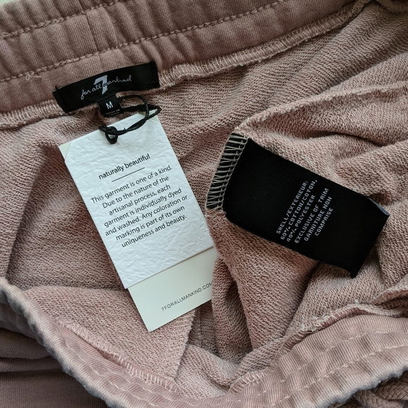 7FAM Jogger Lounge High-Rise Drawstring Pockets Elastic Cuffs Dusty Pink M NWT - Picture 14 of 14